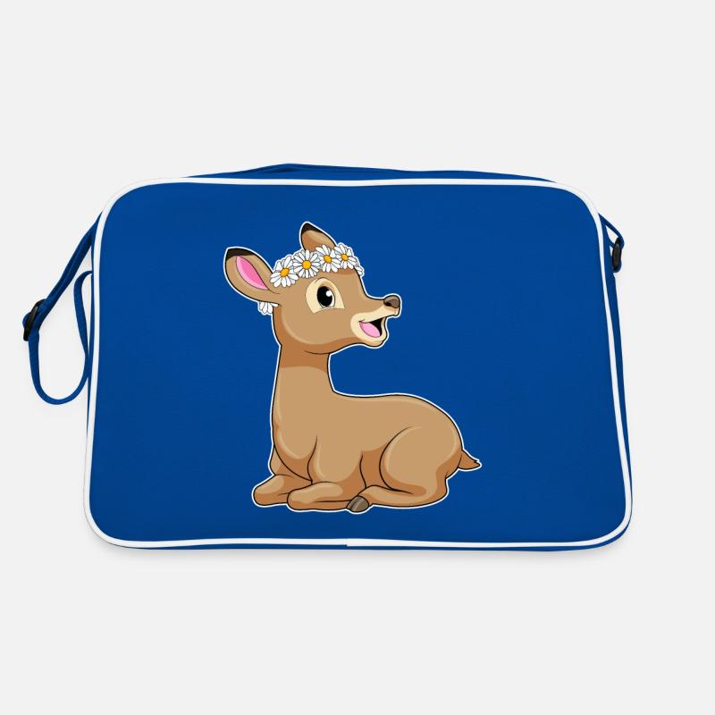 Cerf avec fleur de marguerite Sac Retro