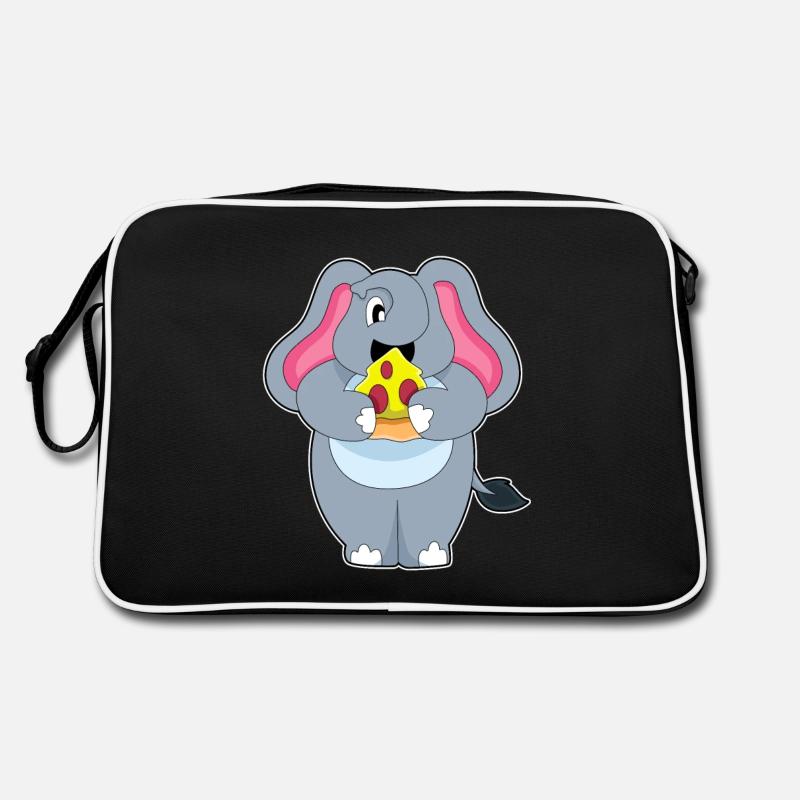 Éléphant avec pizza Sac Retro