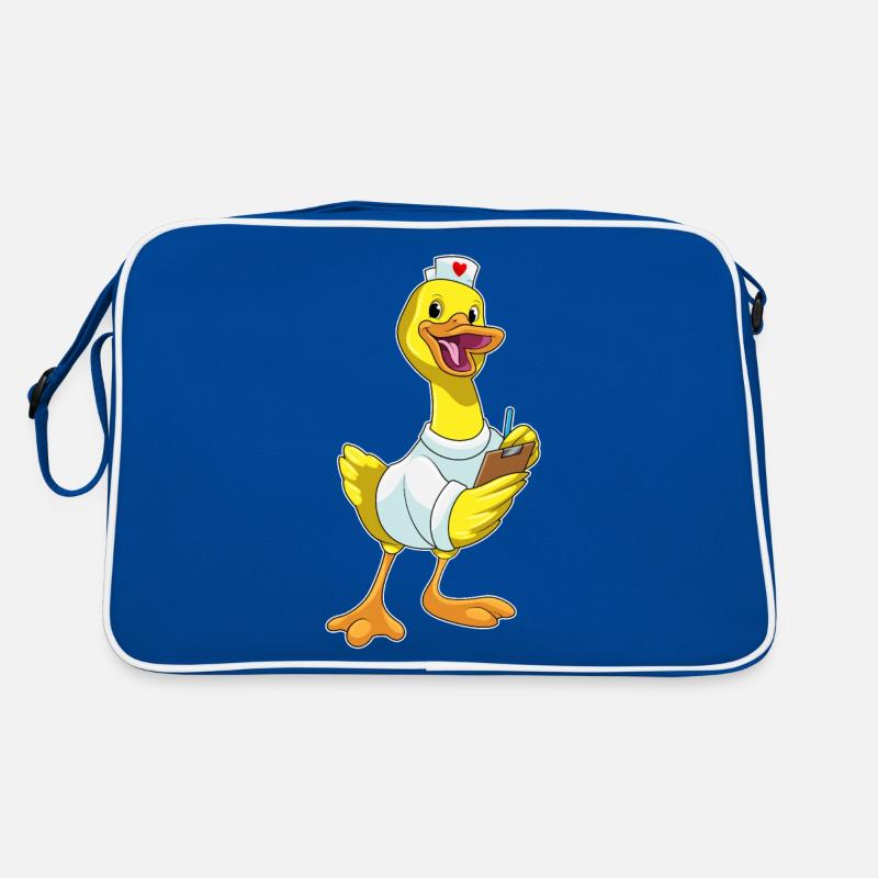 Duck as a nurse with a heart Retro Bag
