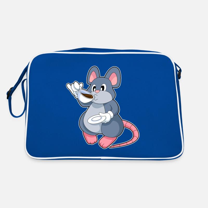 Souris avec tasse de café Sac Retro