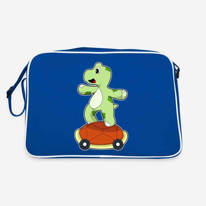 Schildkröte mit Panzer als Skateboard Retro Tasche