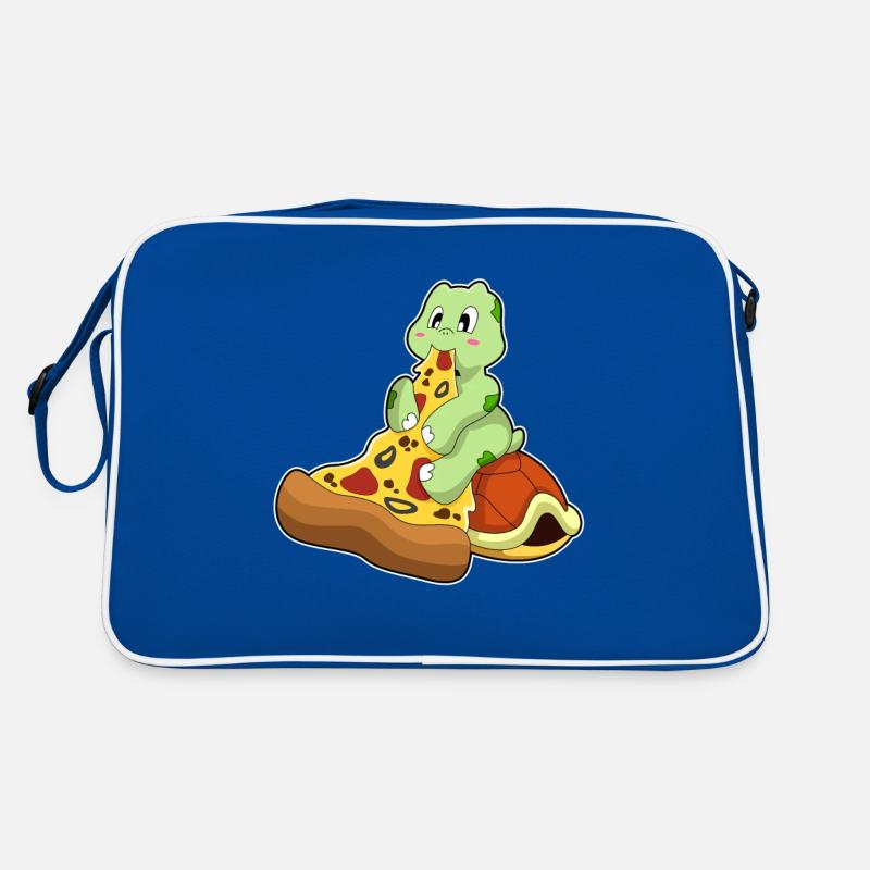 Turtle with pizza Retro Bag