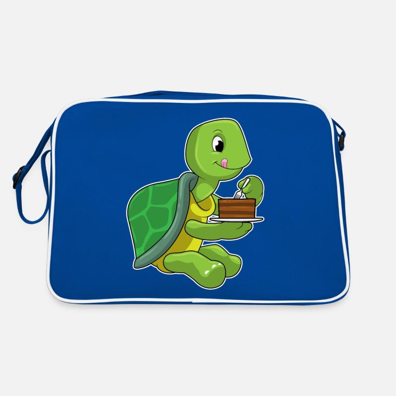 Turtle with cake Retro Bag