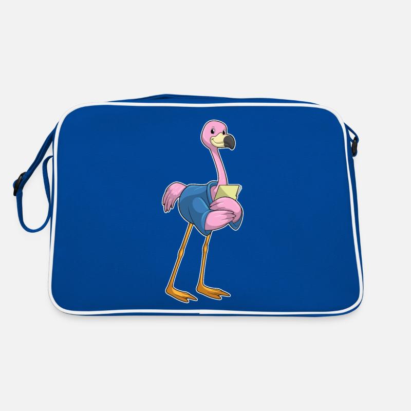 Flamingo en secrétaire avec bloc-notes Sac Retro