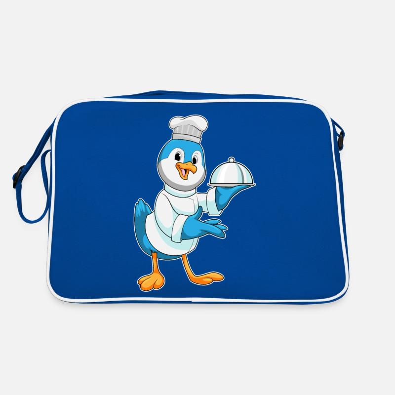 Vogel comme cuisinier avec assiette de service Sac Retro