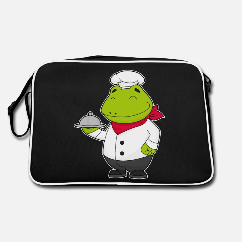 Frog as cook with serving plate Retro Bag