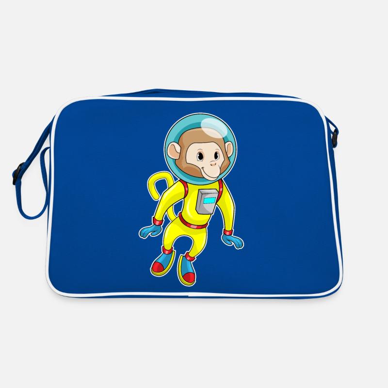Affe als Astronaut Retro Tasche