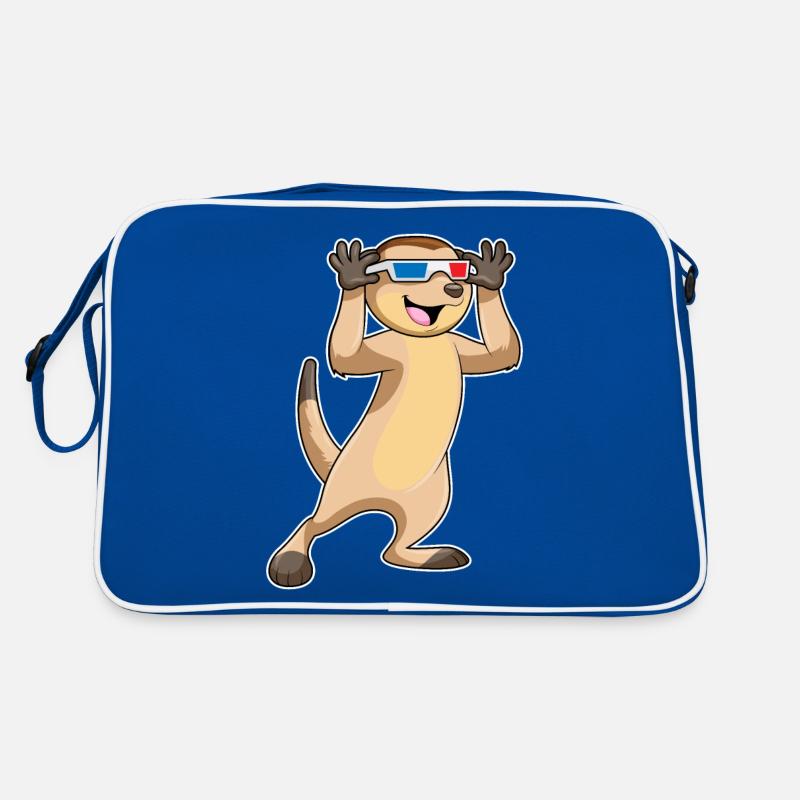 Erdmännchen mit Brille Retro Tasche