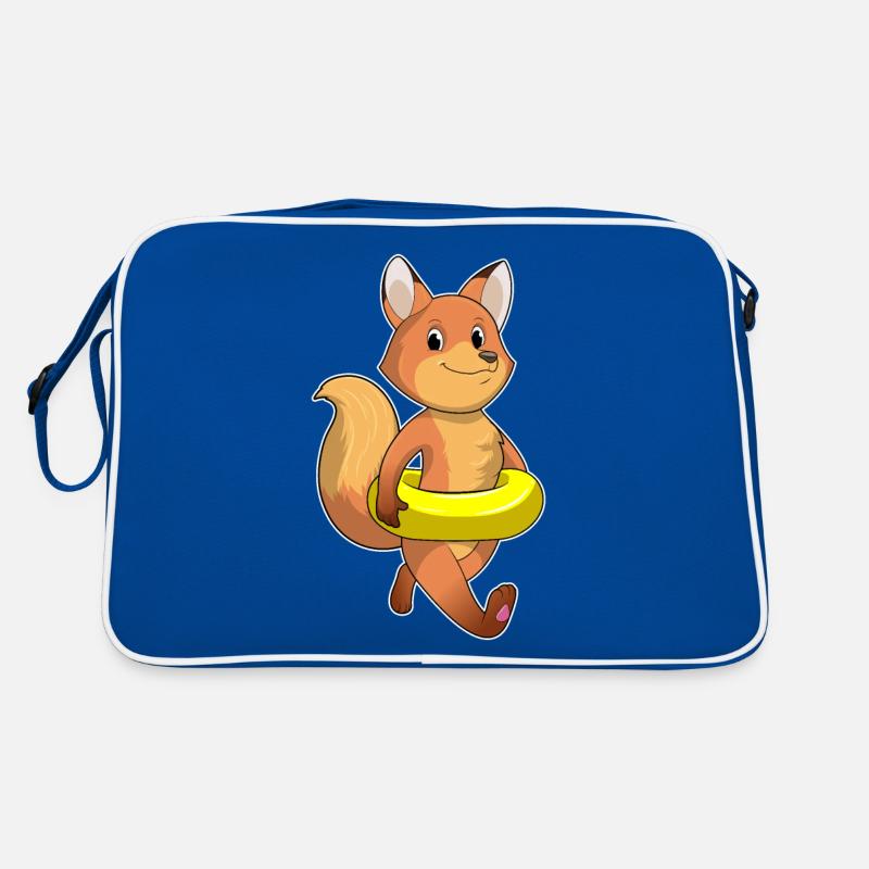 Fuchs mit Rettungsring Retro Tasche