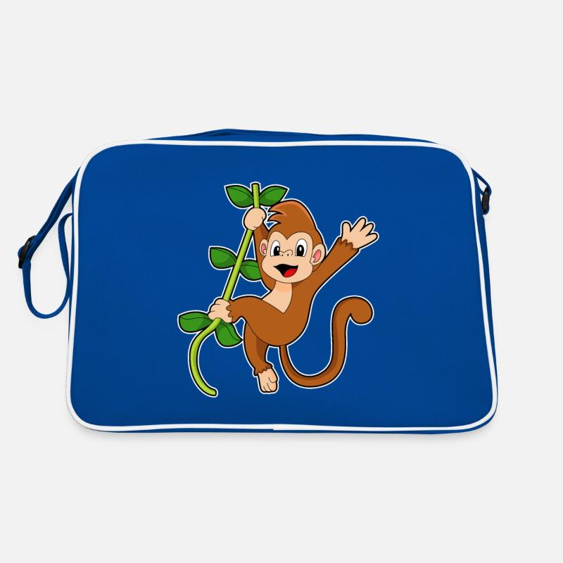 Affe im Urwald Retro Tasche
