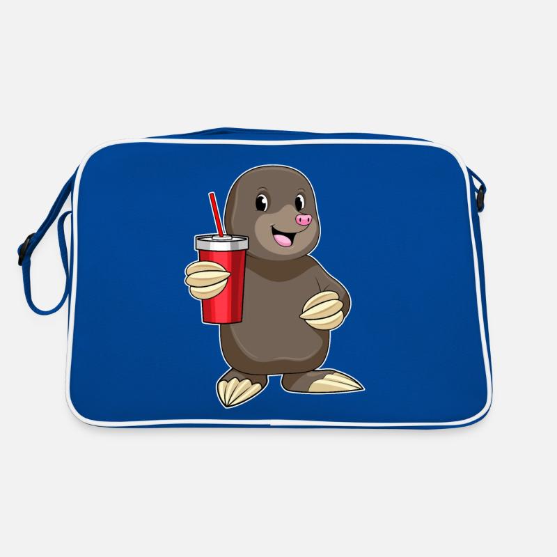 Maulwurf mit Trinkbecher Retro Tasche