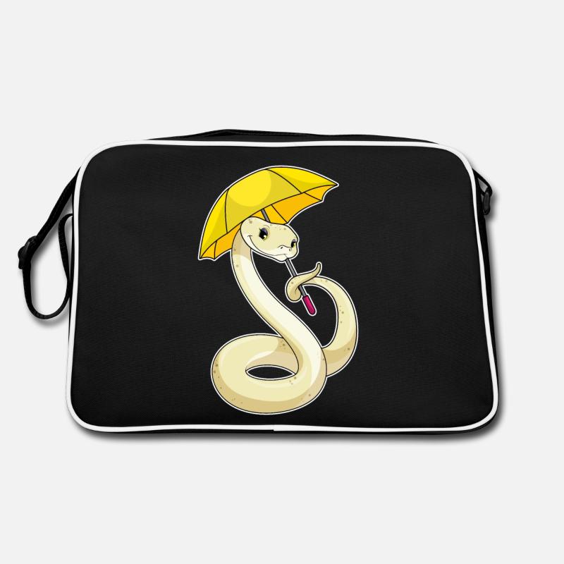 Schlange mit Regenschirm Retro Tasche