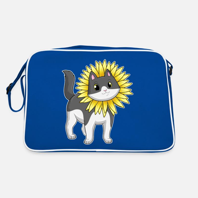 Chat au tournesol Sac Retro