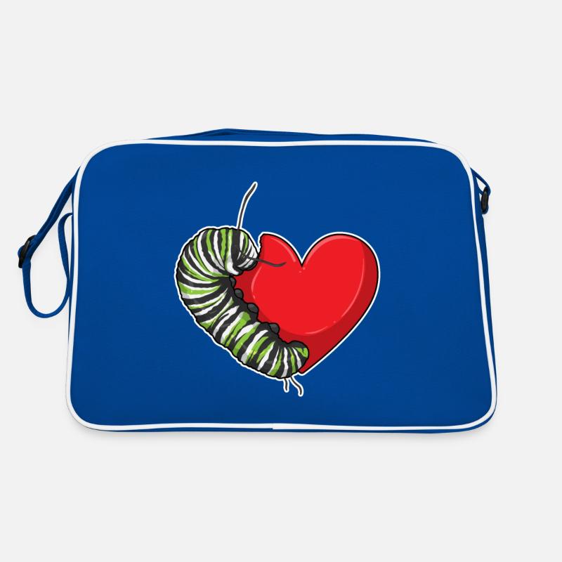 Cœur d’amour de la chenille Sac Retro