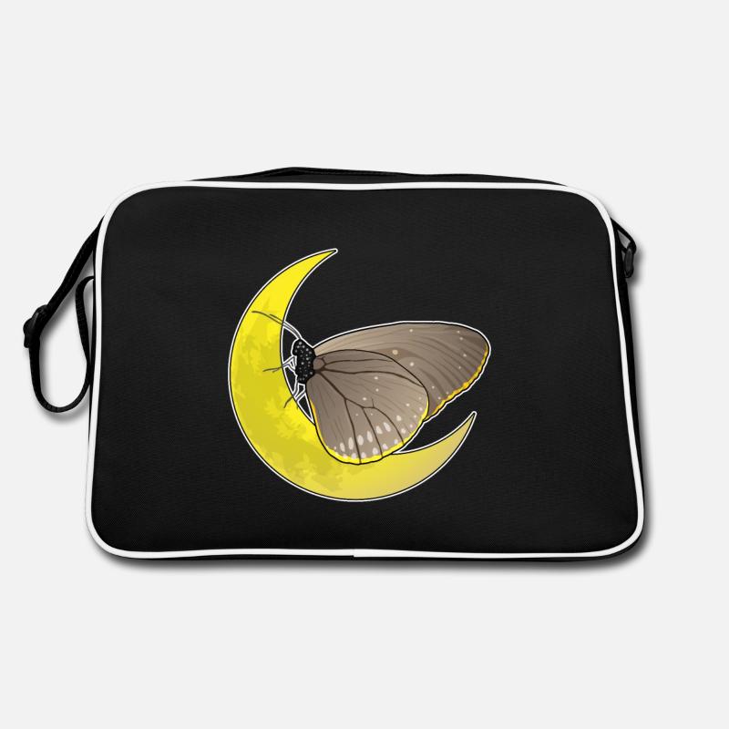 Lune papillon - Sac Retro - noir/blanc