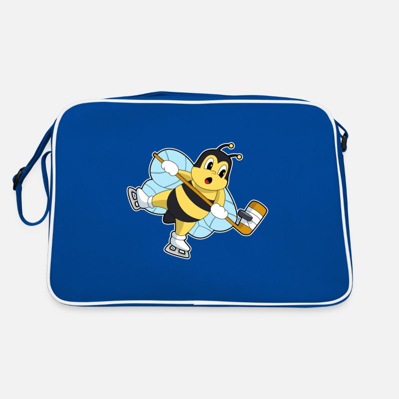 Biene Eishockey Eishockeyschläger Retro Tasche
