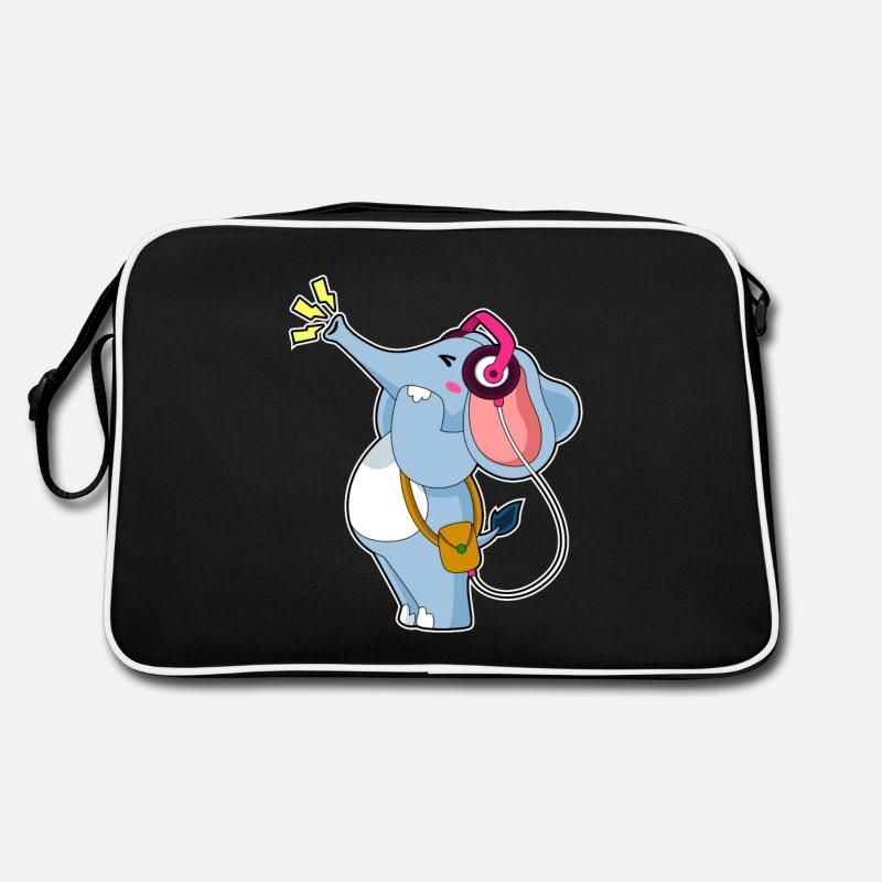 Elephant Headphone Music Retro Bag