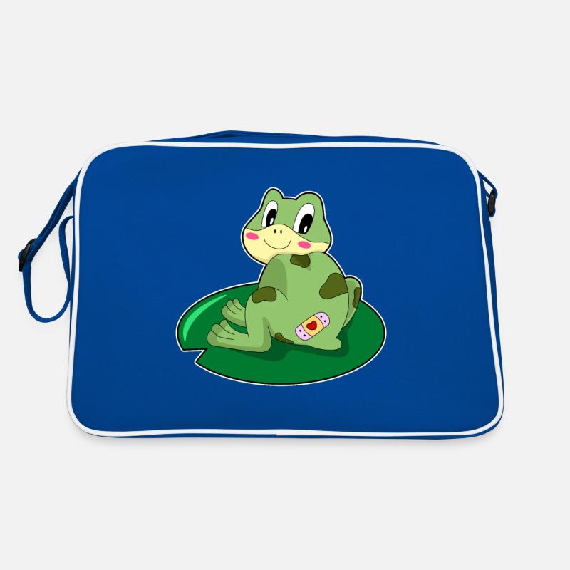 Frog Leaf Heart Patch Retro Bag