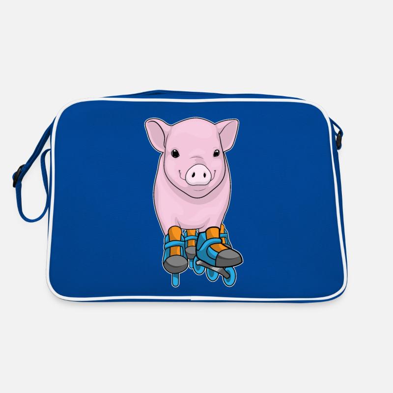 Pig Inline skating roller skates Retro Bag