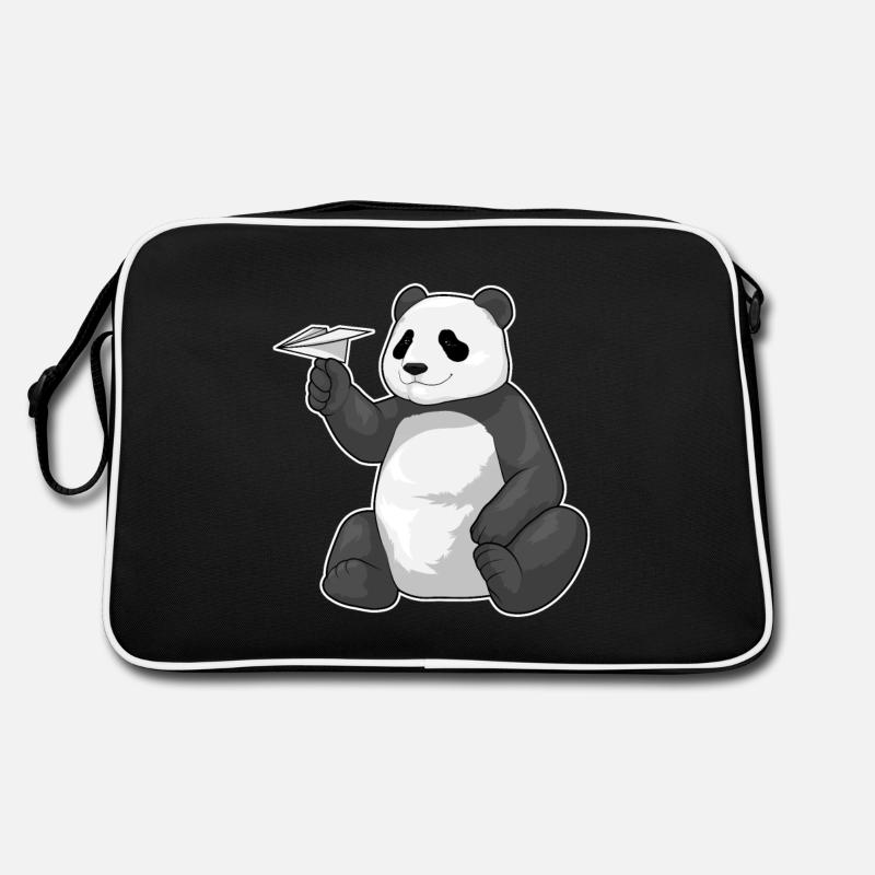 Panda Paper Plane Sac Retro