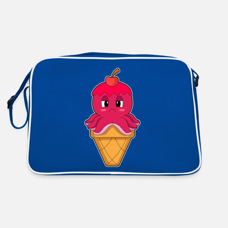 Octopus Gaufre Crème Glacée Cerise Sac Retro