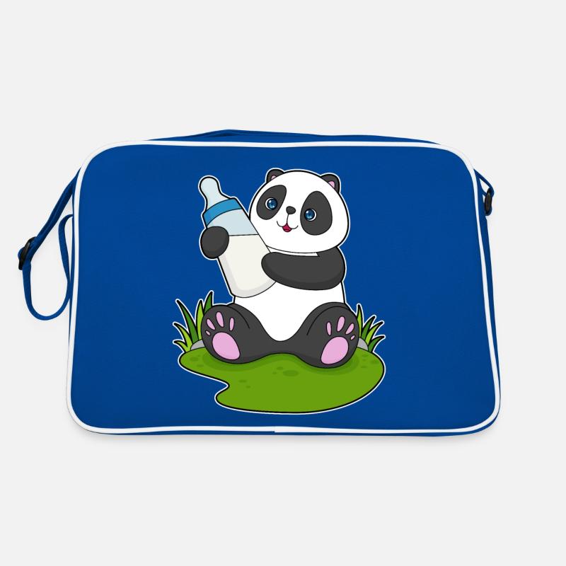 Panda Milchflasche Retro Tasche