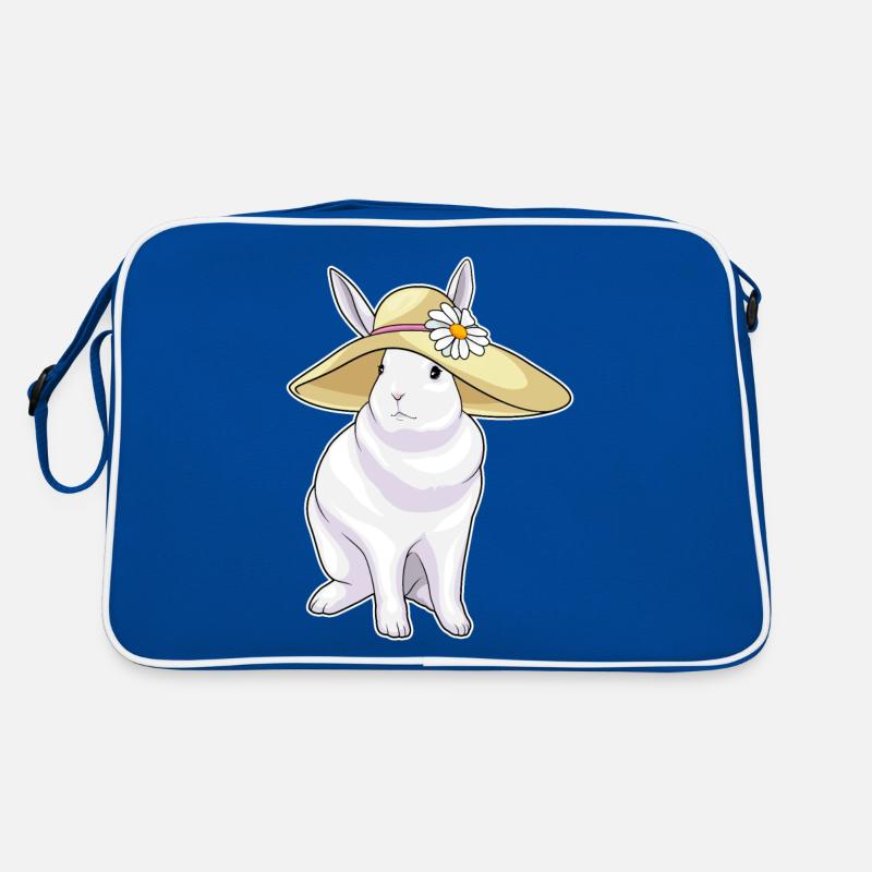 Hase Hut Blume Retro Tasche