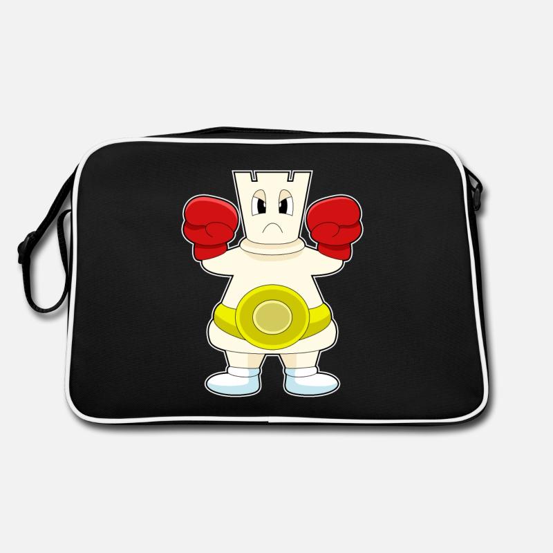 Chess piece rook boxer Retro Bag