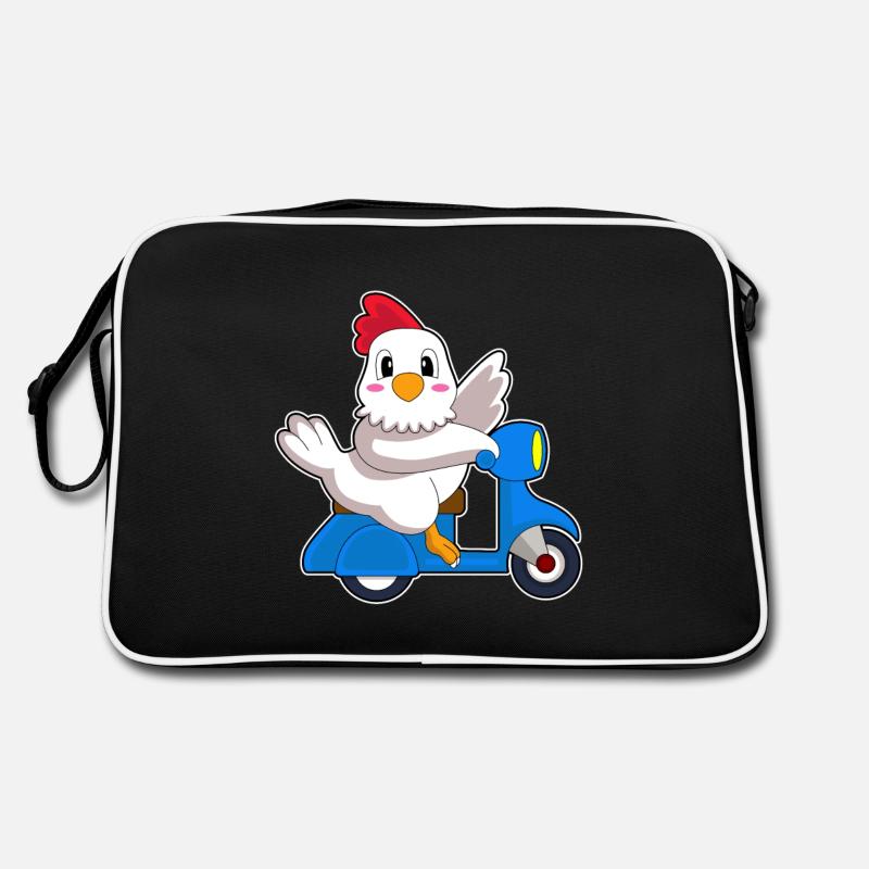 Huhn Motorroller Retro Tasche