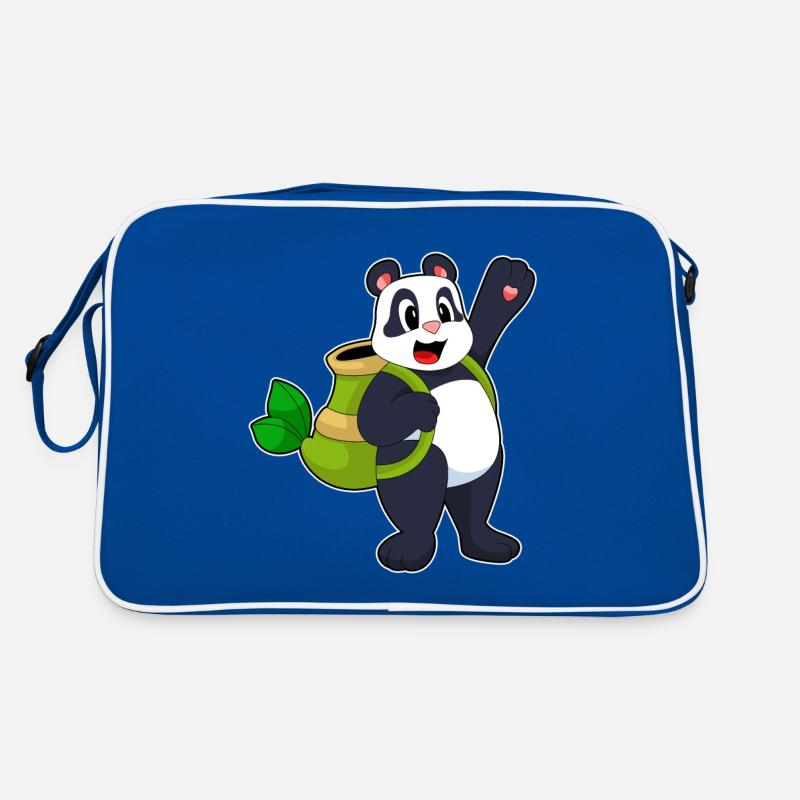 Panda Bamboo Backpack Retro Bag