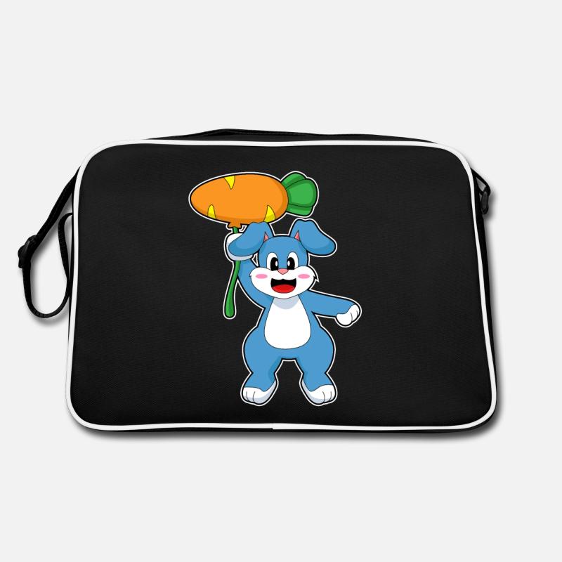 Hase Karotte Luftballon Retro Tasche