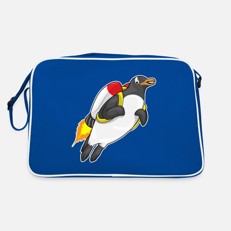 Penguin Flying Jetpack Retro Bag