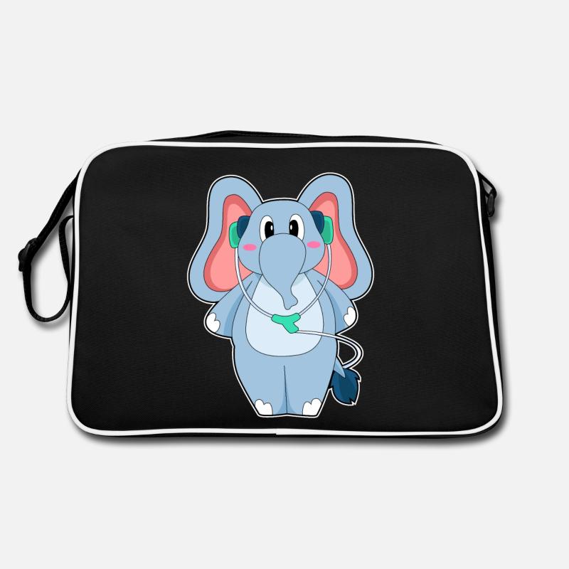 Elephant Headphone Music Retro Bag