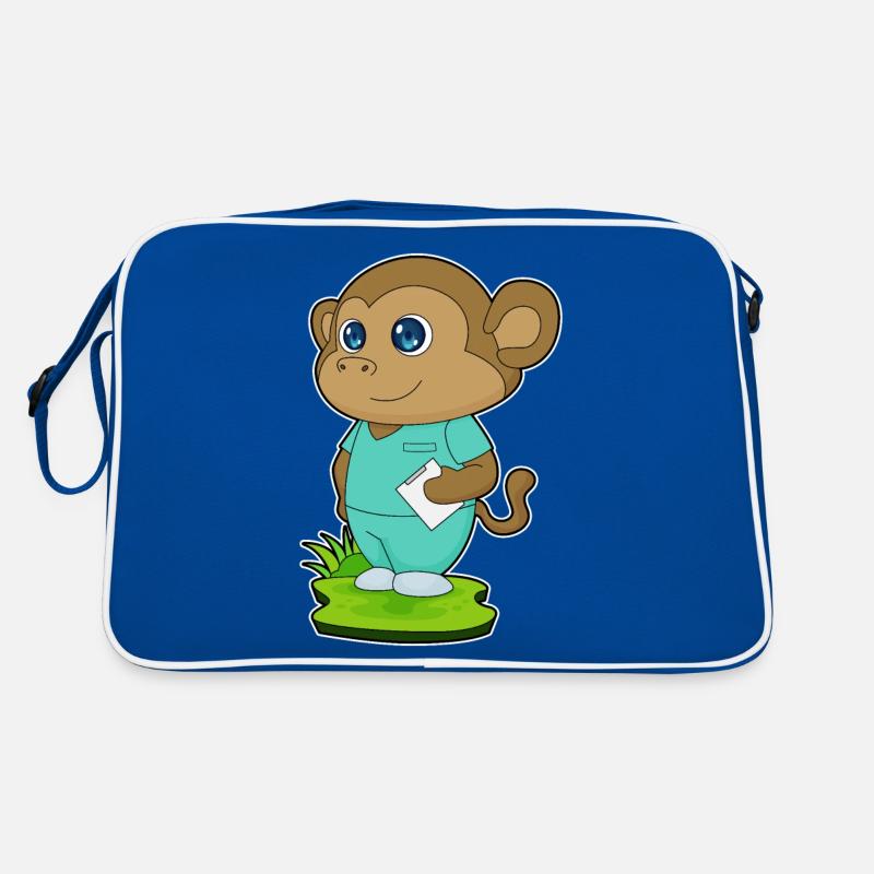 Monkey Nurse Sticky Notes Retro Bag