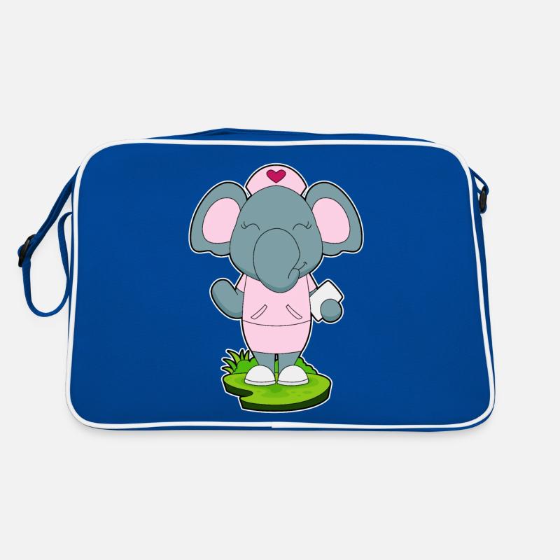 Elefant Krankenschwester Notizzettel Retro Tasche