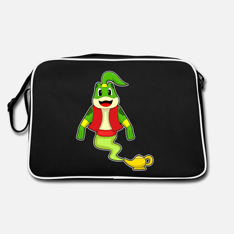 Frosch Flaschengeist - Retro Tasche - Schwarz/Weiß
