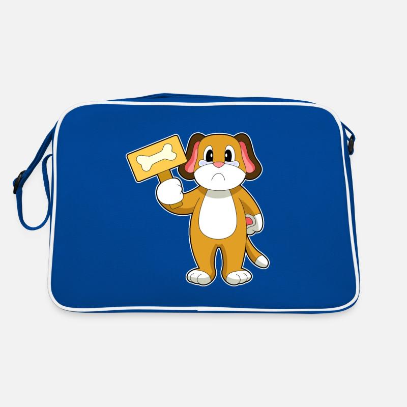 Hund Knochen Retro Tasche