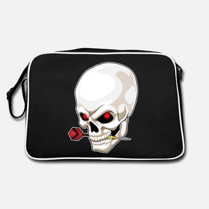 Totenkopf Dart Dartpfeil Retro Tasche