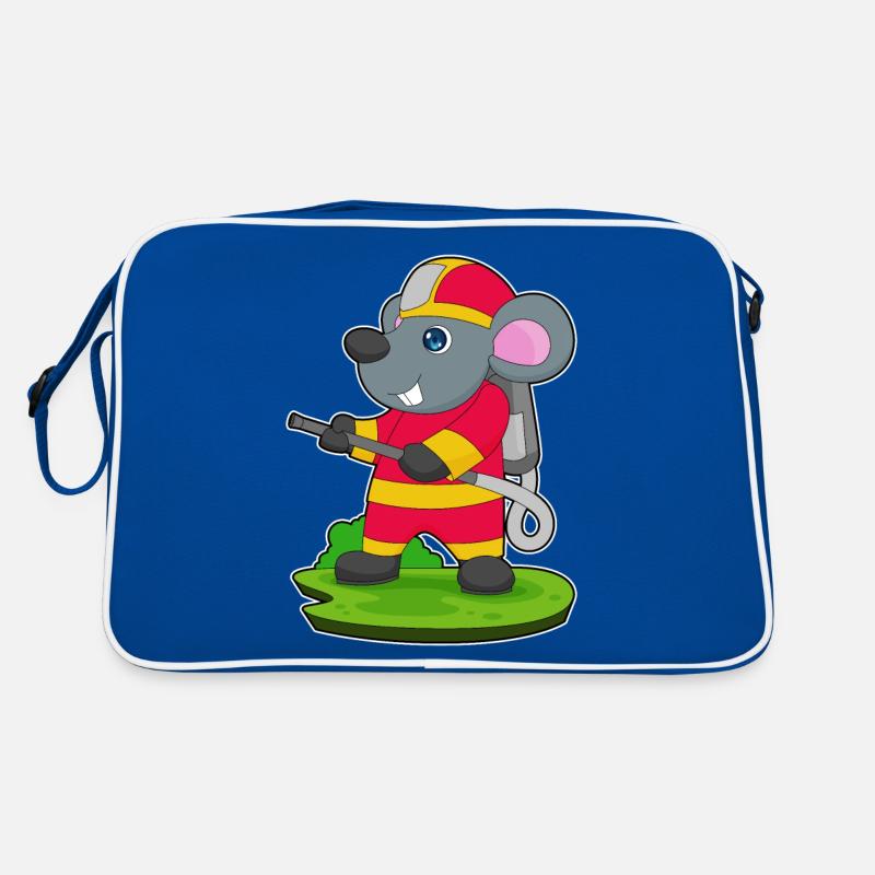 Mouse Firefighter Fire Hose Retro Bag