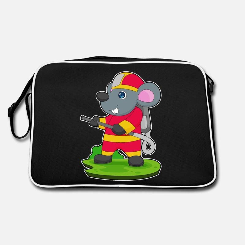 Mouse Firefighter Fire Hose Retro Bag