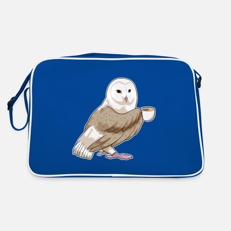 Eule Tasse Kaffee Retro Tasche