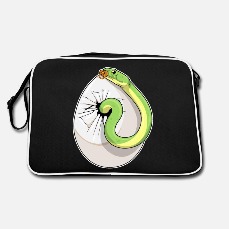 Schlange Ei Schnuller Retro Tasche