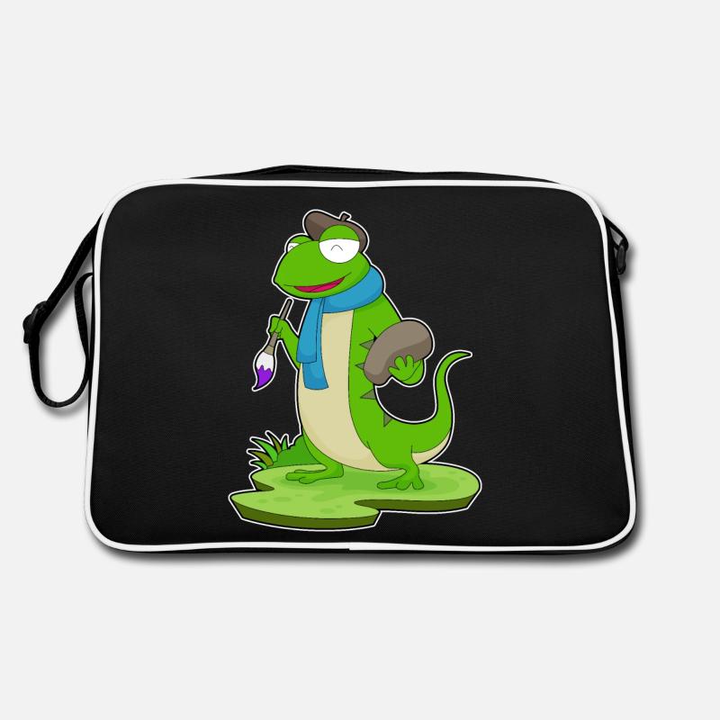 Lizard Painting Brush Retro Bag