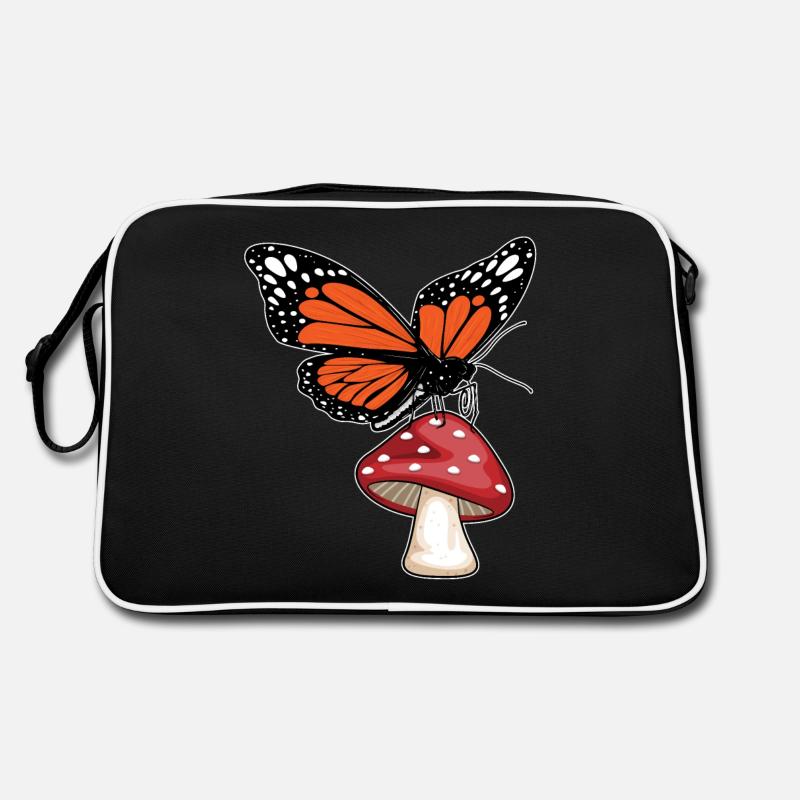 Butterfly mushroom Retro Bag