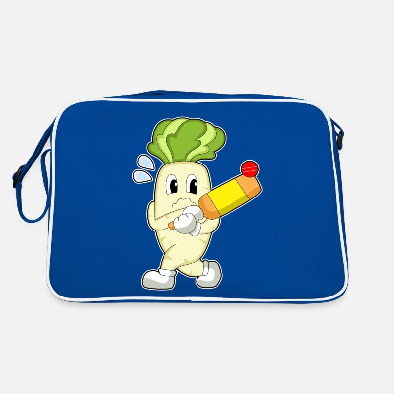 Radieschen Cricket Cricketschläger Retro Tasche