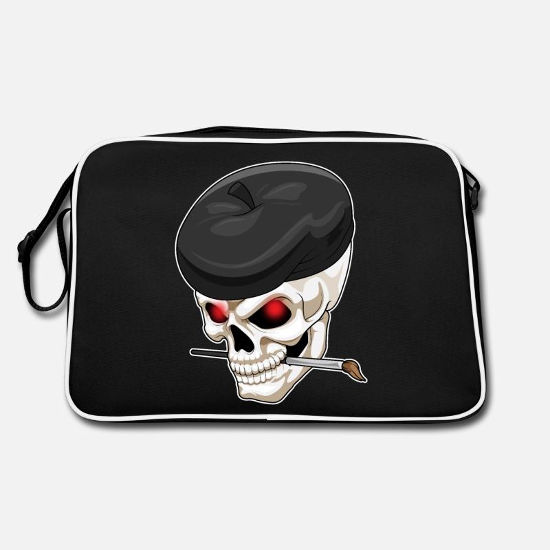 Skull Painting Brush Retro Bag