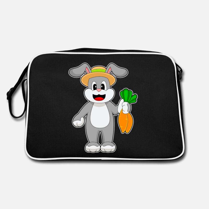 Rabbit Farmer Carrot Vegetable Retro Bag