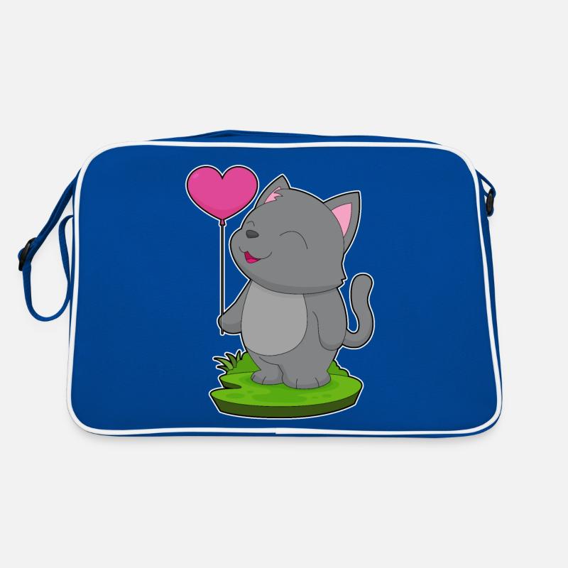 Cat Heart Balloon Retro Bag