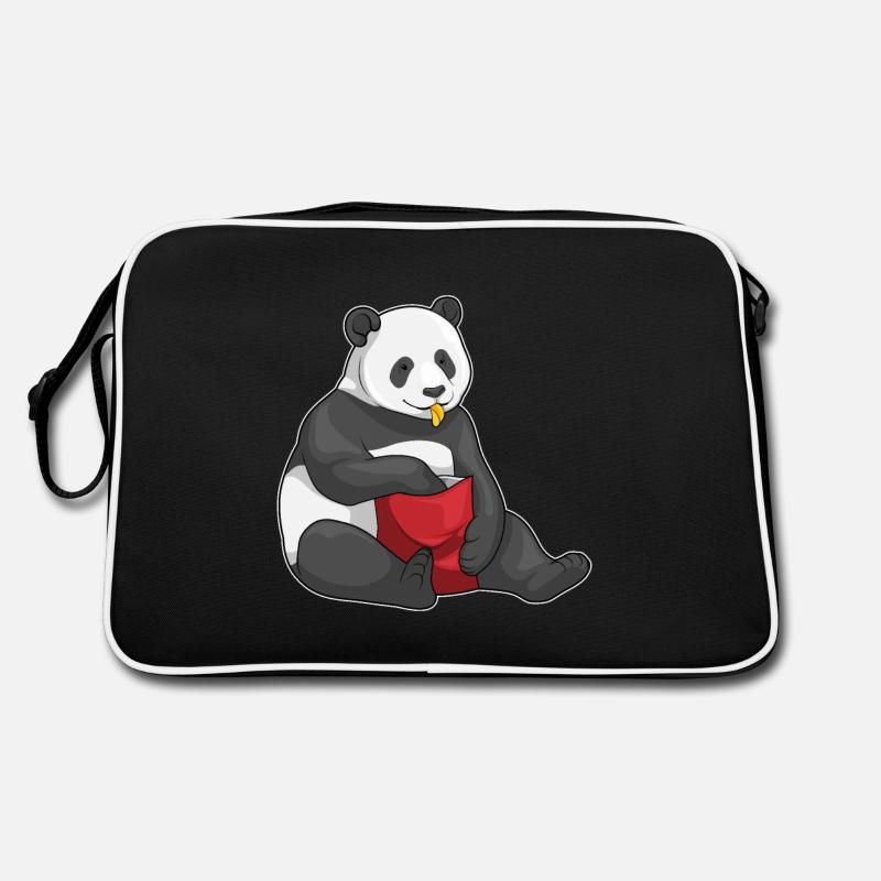 Panda Chips Sac à puces Sac Retro