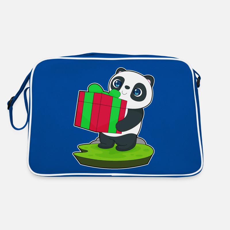 Panda Christmas Package Retro Bag
